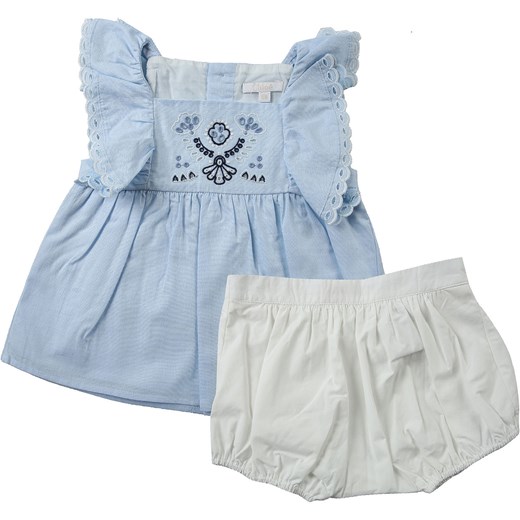 Odzież dla niemowląt Chloé niebieska dla dziewczynki z nadrukami 
