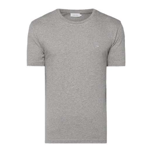 T-shirt męski Calvin Klein jesienny z krótkim rękawem bez wzorów 