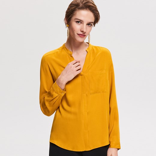 Koszula damska Reserved żółta jesienna z długim rękawem 