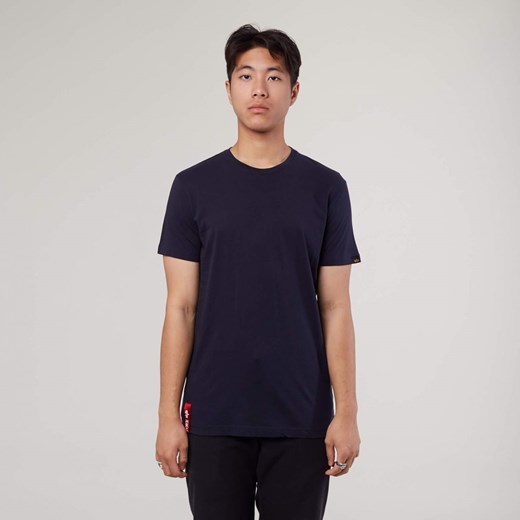 Alpha Industries t-shirt męski casual granatowy z krótkim rękawem 