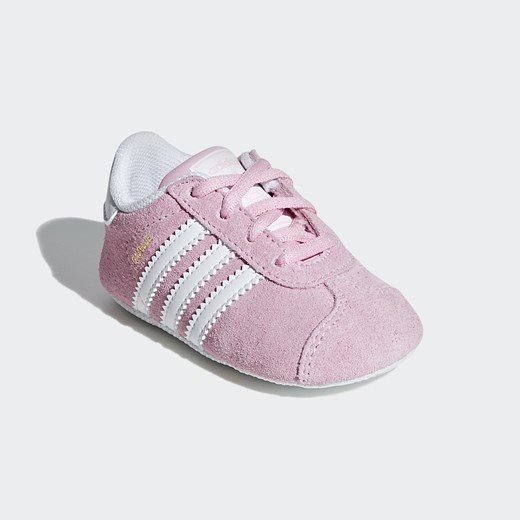 Buciki niemowlęce różowe Adidas Originals na wiosnę sznurowane 