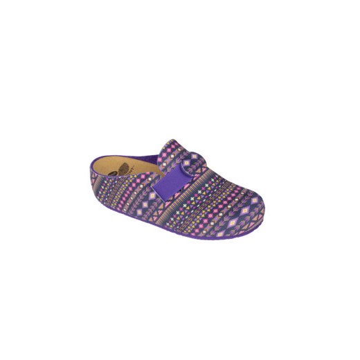 Scholl Pantofle damskie Lareth Bioprint Purple / Multi F272821280 (rozmiar 36) , BEZPŁATNY ODBIÓR: WROCŁAW!