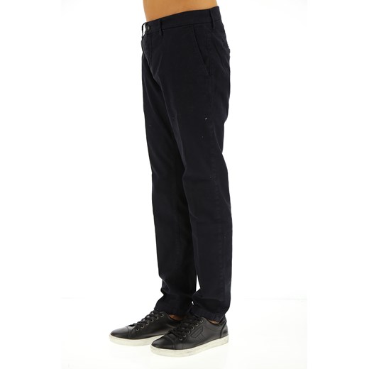 Spodnie męskie czarne Siviglia casual bez wzorów 