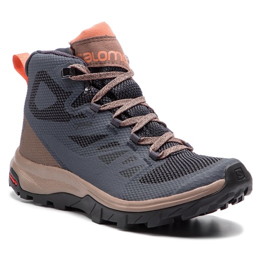 Trekkingi SALOMON - OUTline Mid Gtx W GORE-TEX 406794 20 V0 Ebony/Deep Taupe/Tawny Orange Salomon  39 1/3 eobuwie.pl