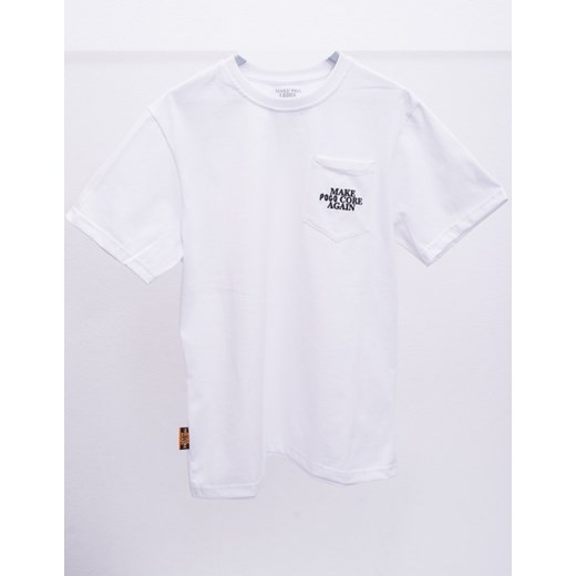 T-Shirt Make Pogo Core Again White z kieszonką