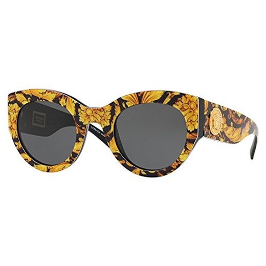 Versace okulary przeciwsłoneczne Tribute Collection VE 4353 Yellow Black/Grey damskie okulary  Ray-Ban sprawdź dostępne rozmiary wyprzedaż Amazon 