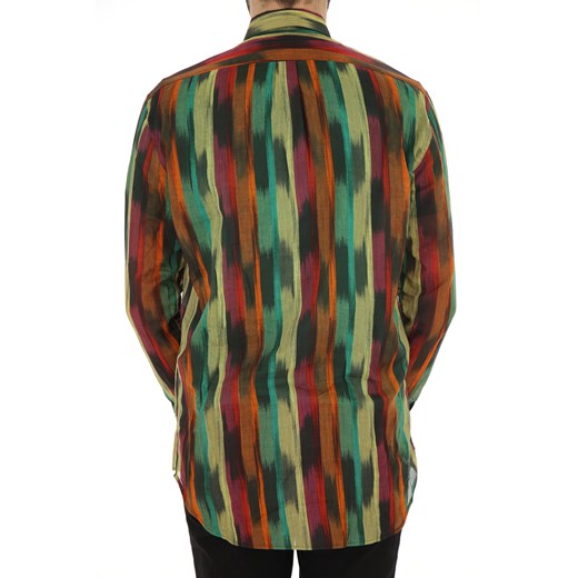 Koszula męska Yves Saint Laurent w abstrakcyjnym wzorze z klasycznym kołnierzykiem 