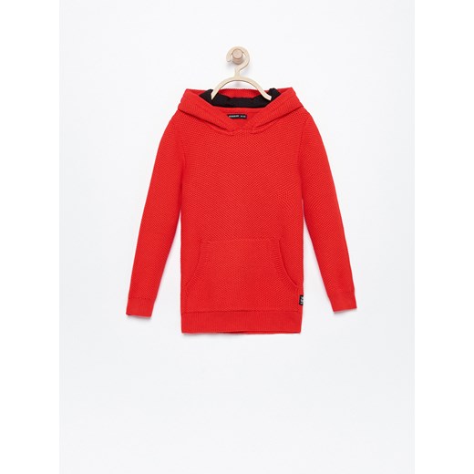 Sweter chłopięcy czerwony Reserved zimowy 