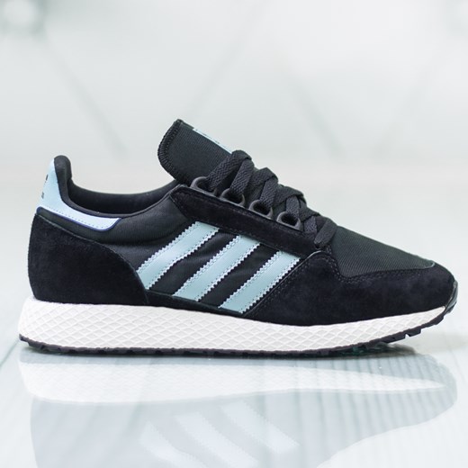Buty sportowe damskie Adidas do biegania niebieskie sznurowane na koturnie 
