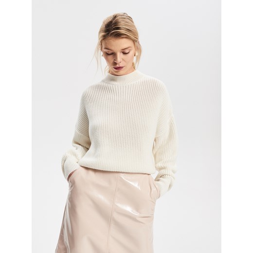 Reserved - Sweter z regularnym splotem - Biały