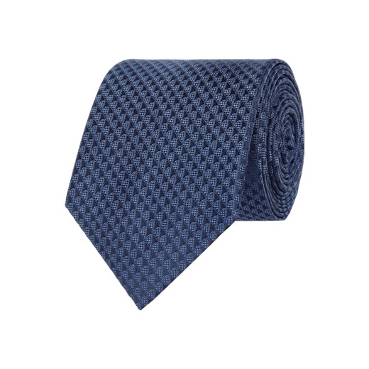 Krawat Calvin Klein niebieski w abstrakcyjnym wzorze 