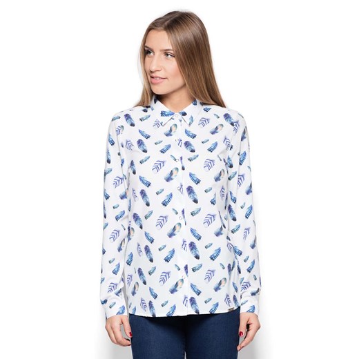 Koszula damska Katrus wielokolorowa w abstrakcyjnym wzorze 