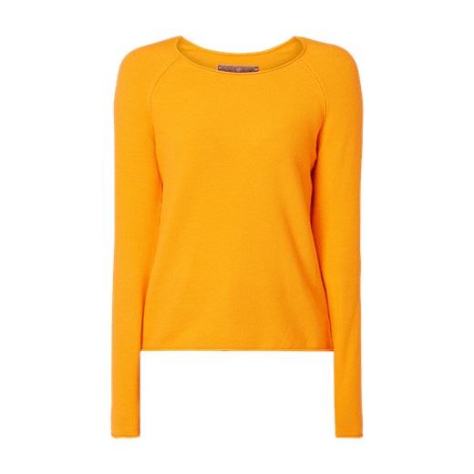Sweter damski żółty Lieblingsstück z aplikacją 