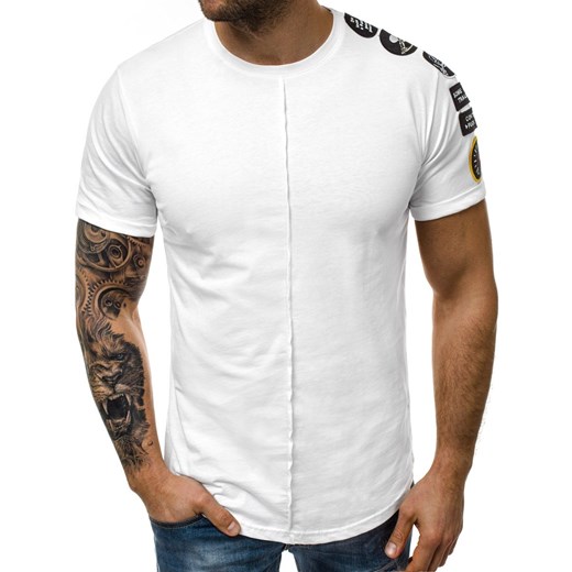 T-shirt męski Ozonee.pl biały w stylu młodzieżowym 