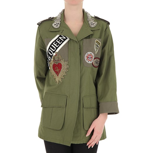 Dolce & Gabbana Kurtka dla Kobiet Na Wyprzedaży, wojskowy, Bawełna, 2019, 40 M