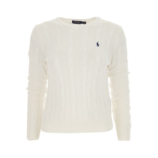 Ralph Lauren Sweter dla Kobiet Na Wyprzedaży, biały, Bawełna, 2021, 44 M