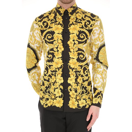 Koszula męska Versace żółta 