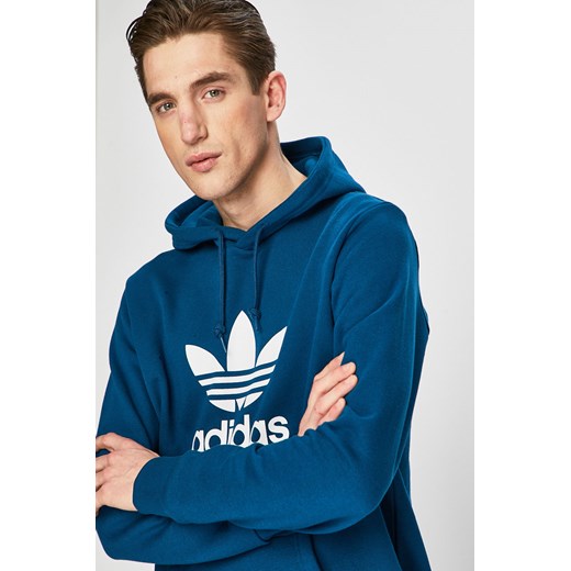 Turkusowa bluza sportowa Adidas Originals z dzianiny 