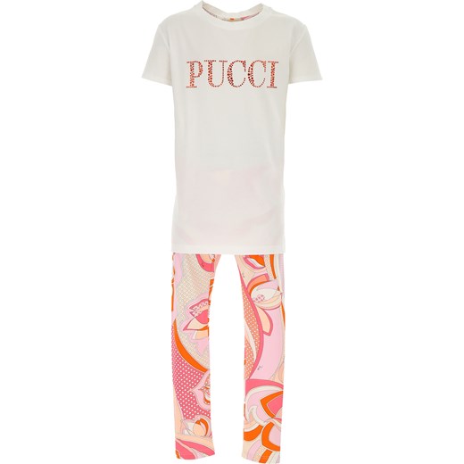 Spodnie dziewczęce Emilio Pucci w abstrakcyjnym wzorze 