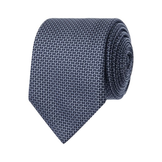 Krawat niebieski Hugo Boss bez wzorów 
