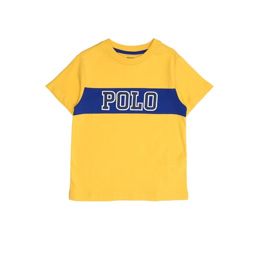 Polo Ralph Lauren t-shirt chłopięce żółty z jerseyu 