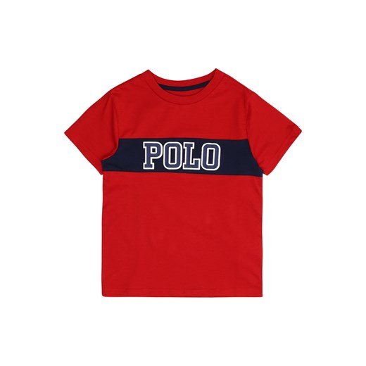 T-shirt chłopięce czerwony Polo Ralph Lauren z jerseyu 