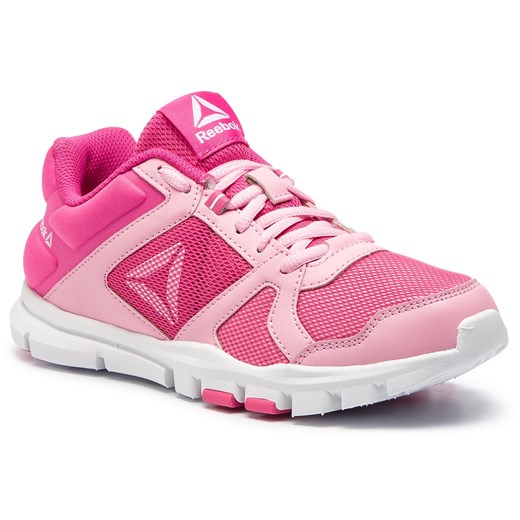 Buty sportowe damskie Reebok do biegania yourflex różowe gładkie sznurowane 