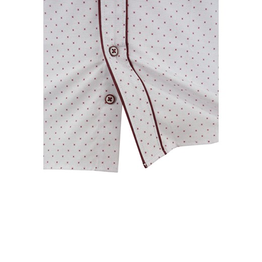 Koszula męska z długim rękawem w kolorze białym, we wzór 0123   3XL okazja merits.pl 
