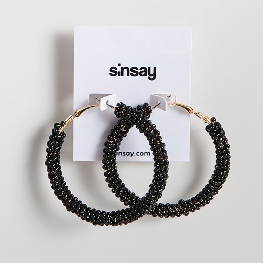 Sinsay - Kolczyki koła - Czarny  Sinsay One Size 
