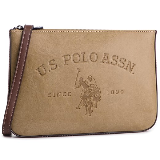 Listonoszka U.S Polo Assn. brązowa mała bez dodatków matowa 