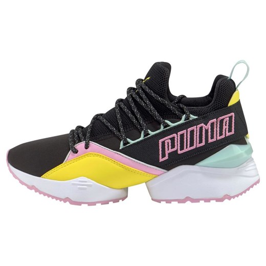 Buty sportowe damskie Puma do biegania płaskie sznurowane bez wzorów 
