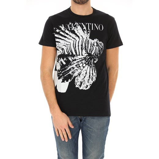 T-shirt męski czarny Valentino bawełniany 