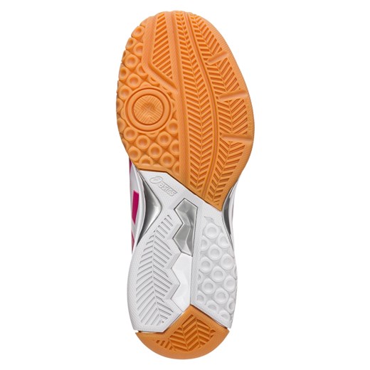 Buty sportowe damskie Asics do siatkówki bez wzorów różowe sznurowane płaskie na wiosnę 