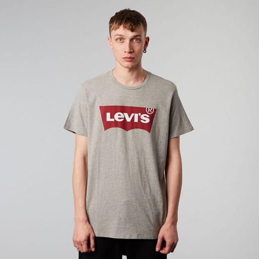 T-shirt męski szary Levis na wiosnę młodzieżowy 