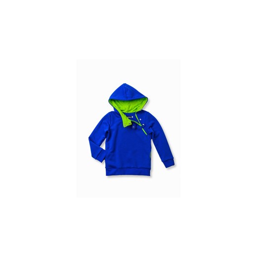 Bluza dziecięca z kapturem KB005 - niebieska/zielona