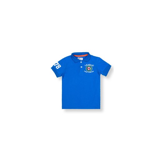 Koszulka dziecięca polo z nadrukiem KS028 - niebieska