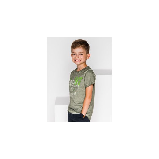Koszulka dziecięca z nadrukiem KS021 - khaki