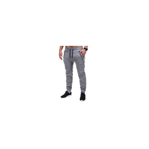 Spodnie męskie dresowe P421 - szare
