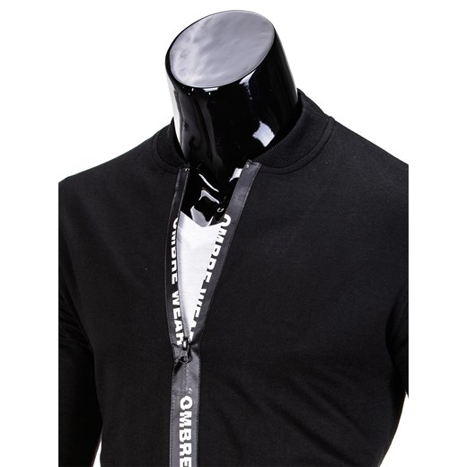 Bluza męska rozpinana bez kaptura B681 - czarna