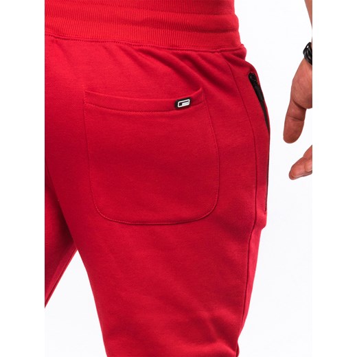 Spodnie męskie dresowe P549 - czerwone