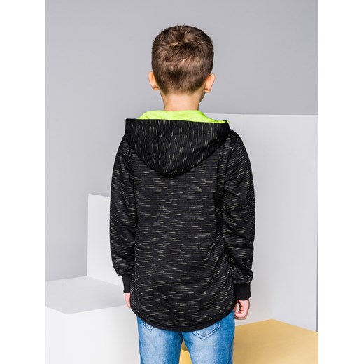 Bluza dziecięca z kapturem rozpinana KB012 - czarna
