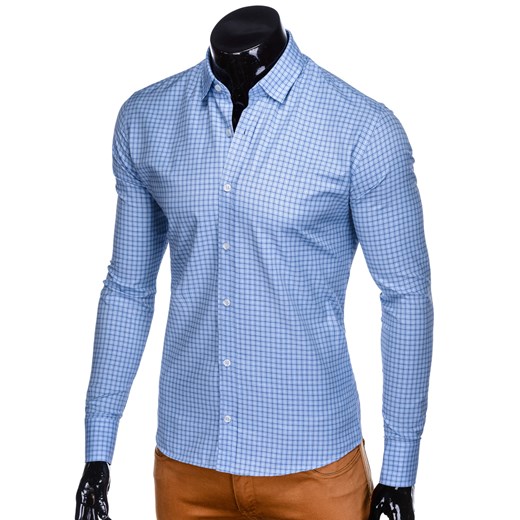 Koszula męska niebieska Ombre Clothing 