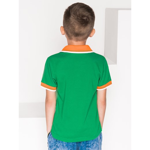 Koszulka dziecięca polo z nadrukiem KS025 - zielona