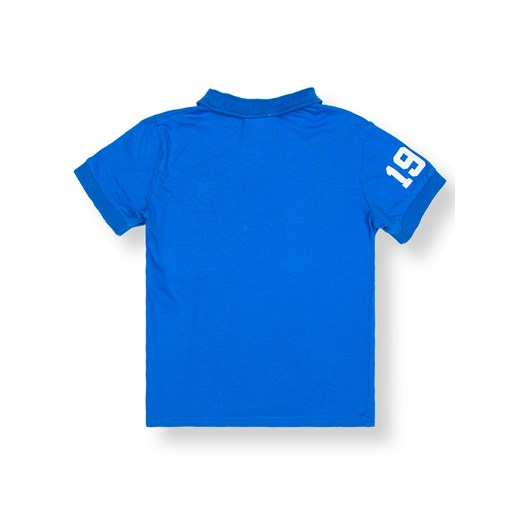 Koszulka dziecięca polo z nadrukiem KS028 - niebieska