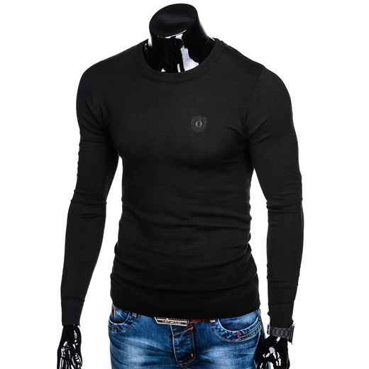 Ombre Clothing sweter męski czarny 