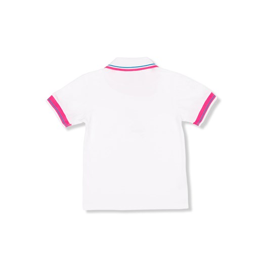 Koszulka dziecięca polo z nadrukiem KS024 - biała