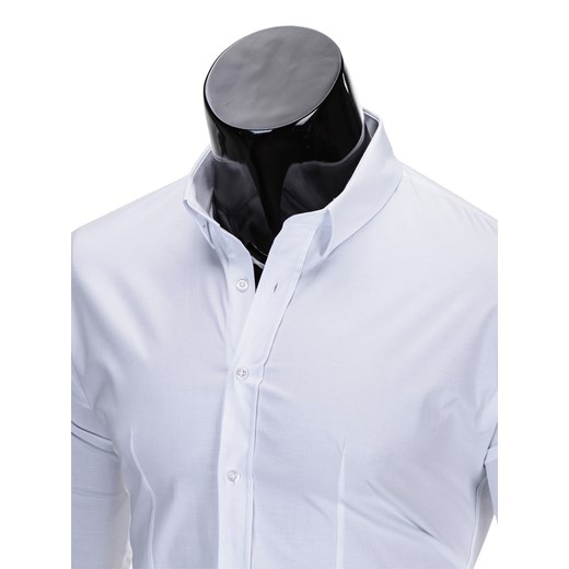 Koszula męska elegancka z długim rękawem K219 - biała