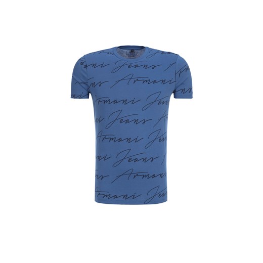 T-shirt męski Armani Jeans niebieski z krótkim rękawem 