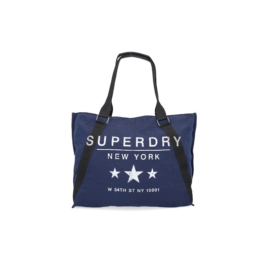 Shopper bag Superdry na ramię bez dodatków młodzieżowa