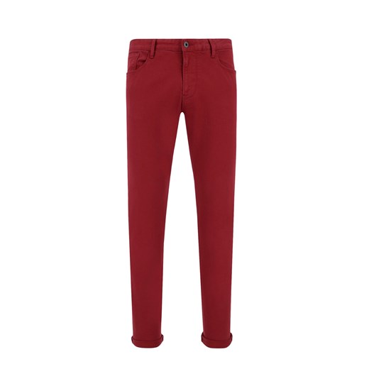 Spodnie męskie czerwone Emporio Armani bez wzorów 